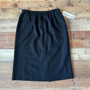 Alfred Dunner Petite Black Wool Skirt Size 14P